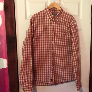 Abercrombie & Fitch Multicolor Plaid Button Down Shirt Mens Large L Muscle Fit